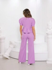 Women Two-piece Outfits - 淡紫色 - 查看 2