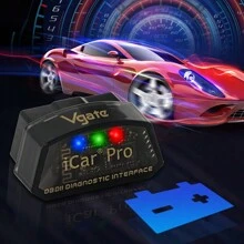 4.0 Obd2 Icar2 掃描器適配器，汽車診斷介面代碼讀取器工具，相容於藍牙、Android 和 Ios - 黑色 - 查看 2