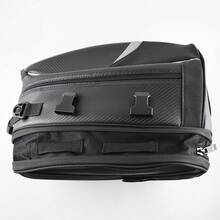 LAICOBEAR Motorcycle Tail Bag Black Motorbike Waterproof Tail Travel Rider Luggage Rear Back Seat Bag Large Capacity Saddle Bag - Black - View 4