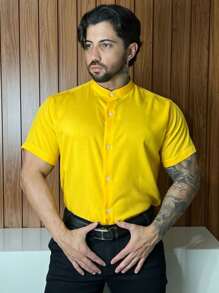 Men Shirts - Yellow - View 1