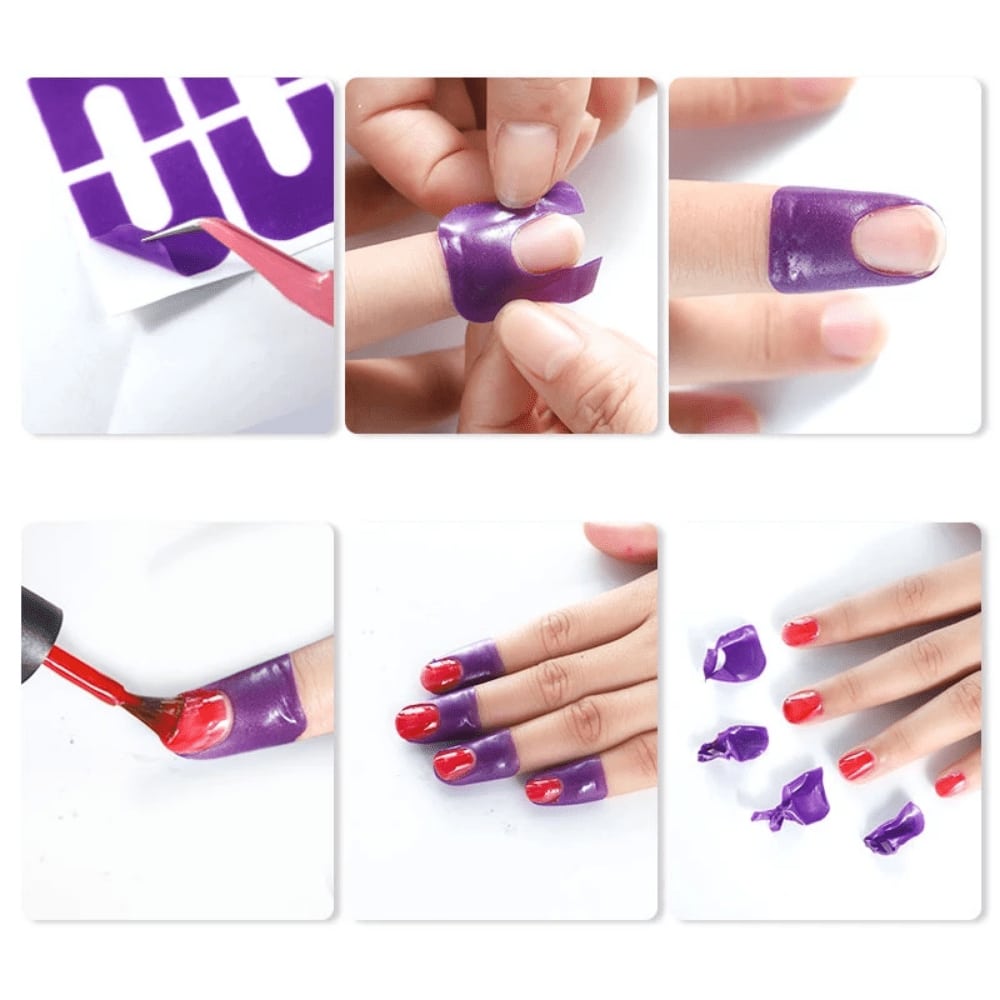 Ushaped Nail Polish Protector Film, Plastic Latex Nail Polish Barrier