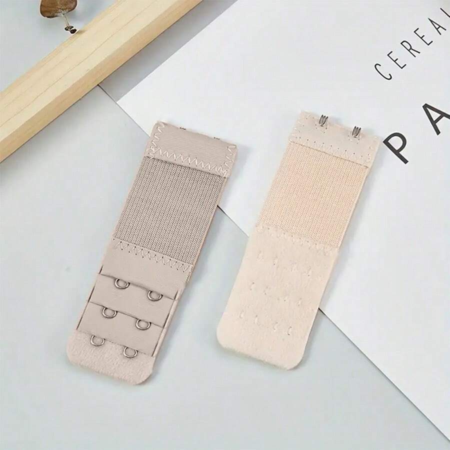 3 Pieces Women's Soft Comfortable Elastic Bra Extenders Bra Extension Strap 2 Hook 3 Row Lady's