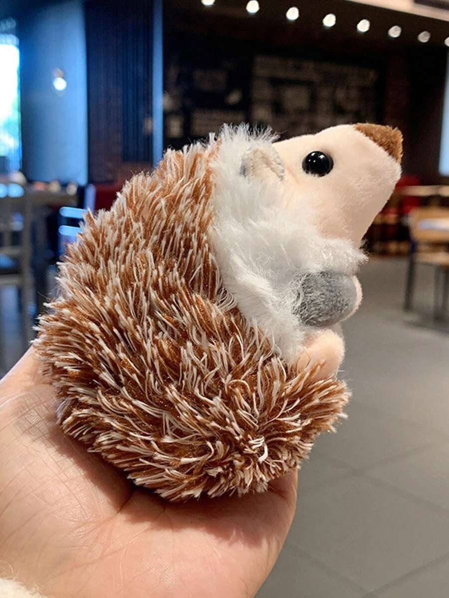 Lindo Colgante De Peluche De Erizo - Marrón - Ver 1