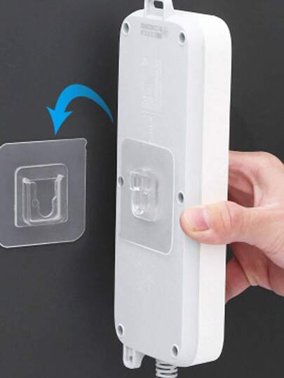 Set de 1/3/4/5 ganchos adhesivos transparentes, sin necesidad de perforar, para decoración y accesorios de baño, organizador de baño, artículos esenciales para el hogar