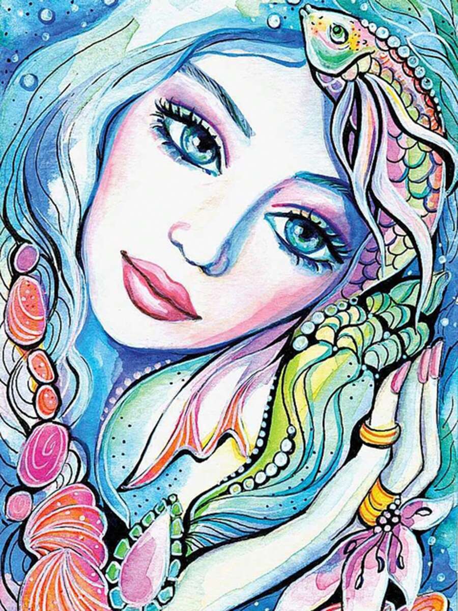 Diy鑽石畫家居裝飾工藝品掛件全圓形鑽石十字繡創意卡通禮品定制 - 彩色 - 查看 1