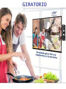 Soporte Metalico Pared TV Pantalla  de 32 a 55 Pulgadas - Negro - Ver 2