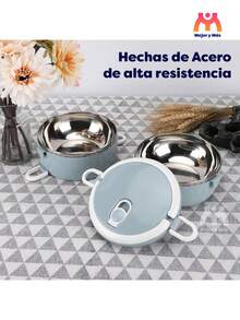 Lonchera Térmica Topper contenedor de alimentos 2 niveles estilo japonés + ¡Regalo! - Naranja - Ver 5