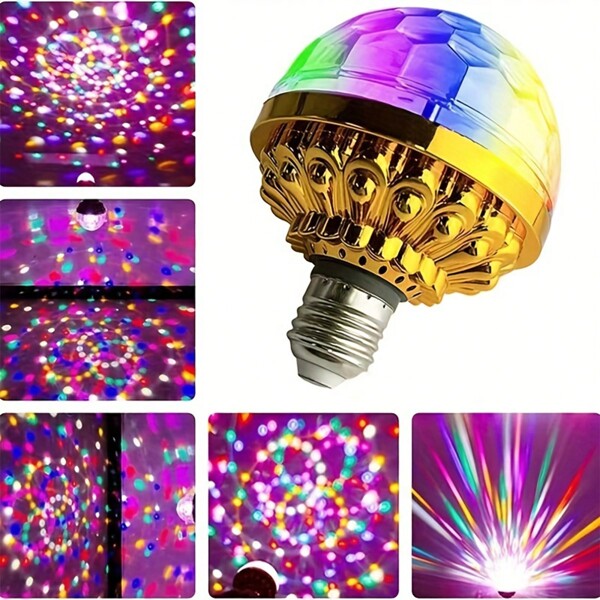 1PC RGB Disco Stage Rotating Light Magic Crystal Ball Lamp LED KTV Bar Wedding Projector Bulb E27 Party Holiday Lights