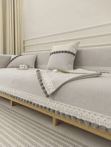 1入組雪花提花工藝全季通用沙發墊,韓式現代極簡主義防刮貓和防滑沙發套,寵物污垢保護客廳沙發套,適用於l型沙發和單獨售賣的1/2/3/4座沙發 - 淺灰色 - 查看 7