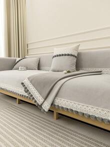 1入組雪花提花工藝全季通用沙發墊,韓式現代極簡主義防刮貓和防滑沙發套,寵物污垢保護客廳沙發套,適用於l型沙發和單獨售賣的1/2/3/4座沙發 - 淺灰色 - 查看 6