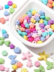 Estrela, Borboleta, Letra, Coração, Laço - Miçangas De Acrílico Solto Com Vários Cores Para Fazer Pulseiras Diy