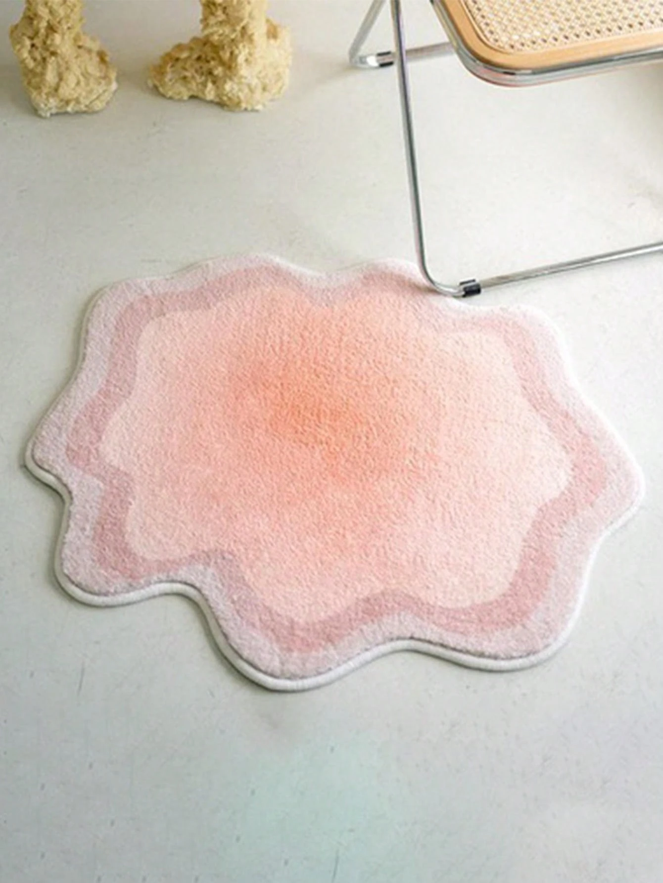Tapis Miniature Maison De Poupée 1:12 - Rond Rose - Doux Et Moelleux - Déco Accessoire - 12 Cm