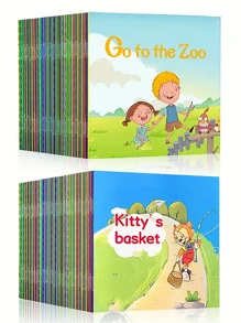 10 套儿童英语单词学习阅读材料，适用于学龄前儿童、袖珍教育教科书、英语图画书、幼儿教育、儿童礼物学校、学生、文具、学校用品玩具、儿童玩具、书籍、玩具、儿童玩具、书籍、玩具、儿童书籍、儿童玩具 - 彩色 - 查看 2