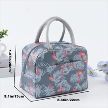 可愛的大容量3d卡通保溫午餐袋,帶厚鋁箔的戶外便攜手提袋,為辦公室工人和學生而設 - 灰色 - 查看 3