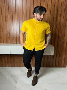 Men Shirts - Yellow - View 2