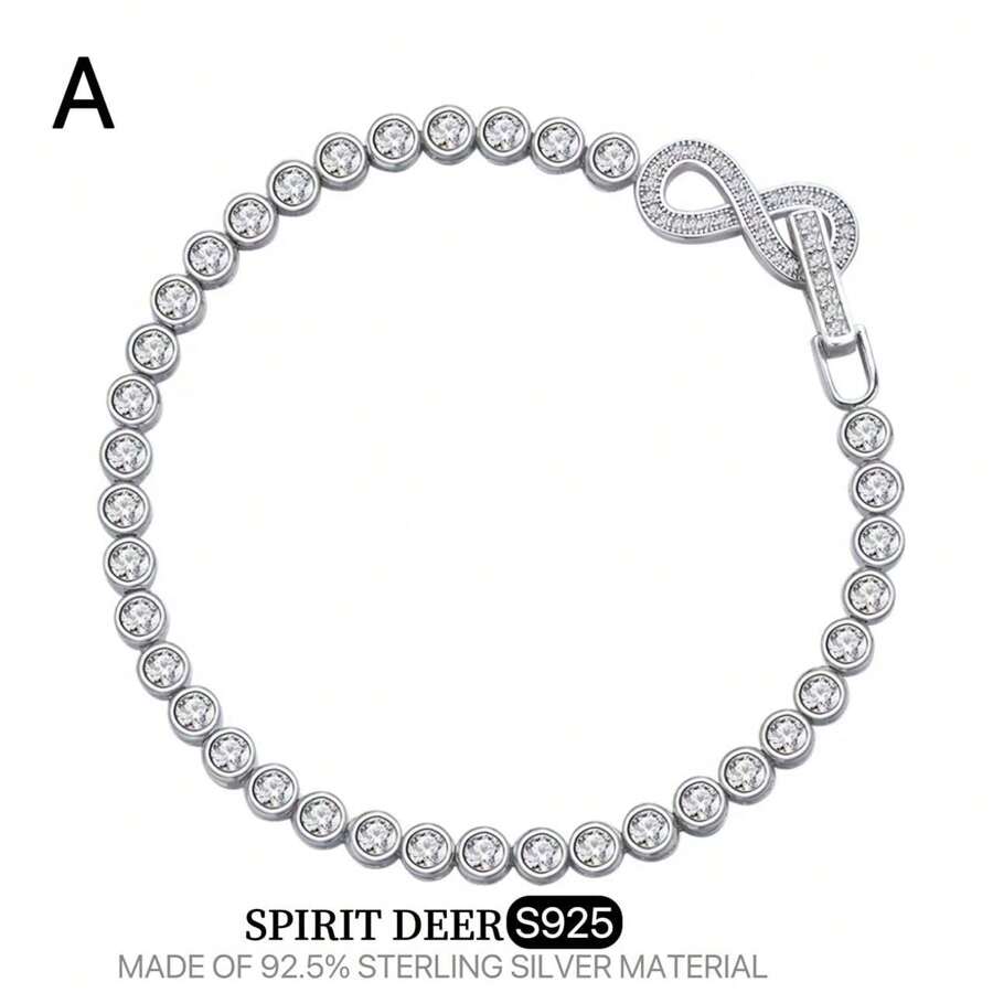 SPIRITDEER 男士/女士 100% 纯银 925 手链 时尚潮流珠宝 SD169