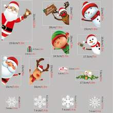 1set (6pcs) Christmas Decoration Electrostatic Stickers For Shop Windows And Kitchen - Multicolor - View 5