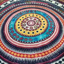 1 Tấm Thảm Cửa Hình Bán Tròn Phong Cách Bohemian Màu Đỏ, Thảm Chống Trượt Cầu Vồng, Thảm Chống Trượt Nhiều Màu Sắc, Có Thể Giặt Bằng Máy, Thích Hợp Cho Cửa Trong Nhà/Ngoài Trời, Hành Lang, Phòng Tắm, Phòng Ngủ, Nhà Bếp, Thảm Khu Vực, Đồ Trang Trí Nhà Giáng Sinh, Trang Trí Phòng - Đỏ - Xem 5
