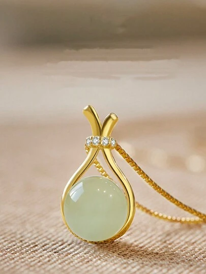 1pc Women's Stainless Steel Pendant Necklace With Simple Box Chain Suitable For Daily Wear