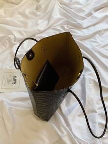 Minimale tragbare Tote Tasche mit Krokodil-Muster und geprägtem Krokodilmuster mit Innentasche für Damen, Einsteiger und Büroangestellte, für Frauen, für Lehrer als Geschenke für Geschäftsreisen, Arbeit, Büro, Feste, Urlaub, Schulranzen Set, leicht, tragbar, großes Fassungsvermögen, Geschäftlich Lässig, für Teenager Mädchen, Studenten, perfekt für Büro, College, Mittelschule, Hauptschule, Arbeit, Geschäftsreisen, Stadion, Sport, Einkaufen, Urlaub