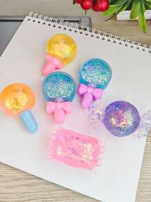 1 Pieza Juguete Squishy Al Azar En Color Y Estilo, Con Forma De Caramelo, Juguete Creativo De Descompresión Para Adolescentes - Multicolor - Ver 1