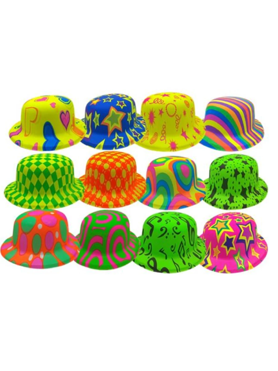 12 Sombreros bombin para Fiesta Batucada - Multicolor - Ver 1
