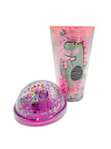 Vaso con glitter figura de dinosaurio - Rosa - Ver 5