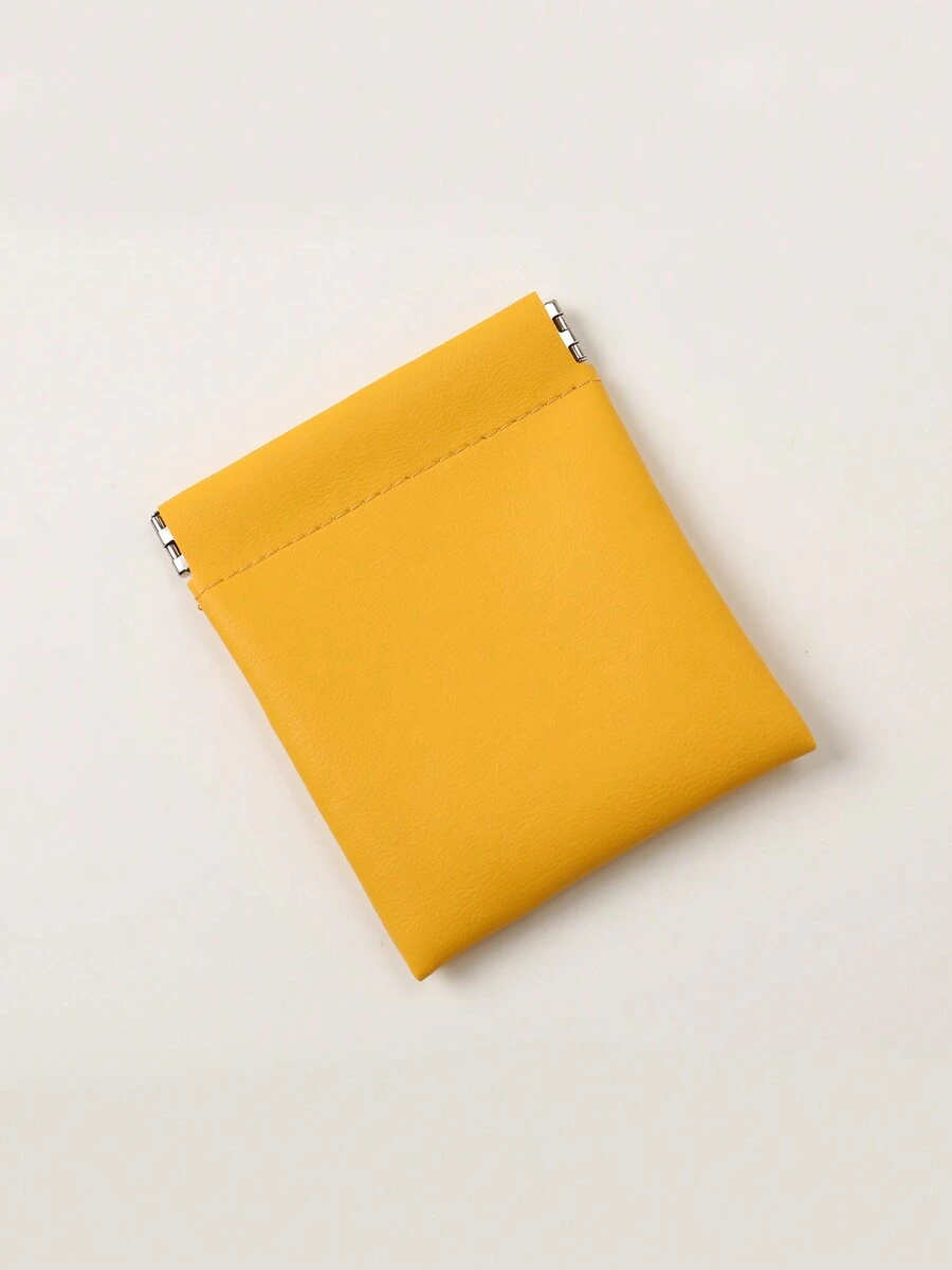 Portable Solid Color Spring Closure Coin Purse Jewelry Lipstick ...