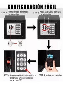 Electronic Security Safe Box Digital Code And Key - Black - View 6