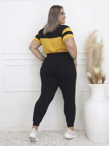 Plus Size Co-Ords - 黃色 - 查看 3