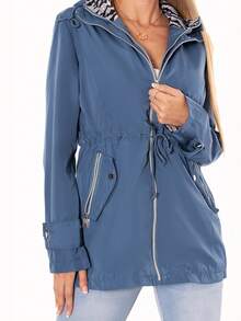 SUPER FASHION REPELLENT AND LINED TRENCH COAT - Blue - View 3