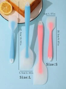 2 cái/bộ Silicone Xẻng Bộ dụng cụ , Máy quét bánh kem Và Pha trộn Xẻng , Màu sắc tùy ý , Dụng cụ làm bánh - Nhiều màu - Xem 6
