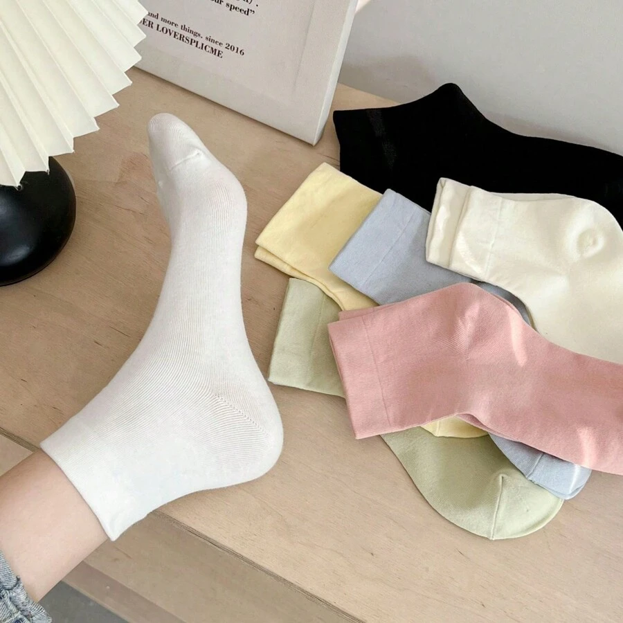 5雙女式襪子,時尚流行的產後襪子 - 彩色 - 查看 1