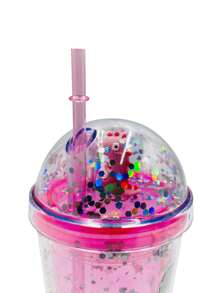 Vaso con glitter figura de dinosaurio - Rosa - Ver 3