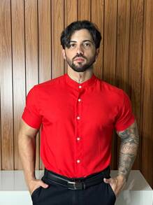 Men Shirts - Red - View 1