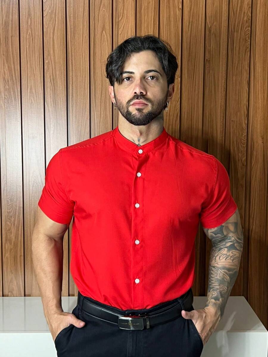 Men Shirts - Red - View 1