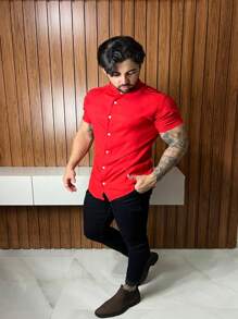Men Shirts - Red - View 3