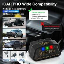 4.0 Obd2 Icar2 掃描器適配器，汽車診斷介面代碼讀取器工具，相容於藍牙、Android 和 Ios - 黑色 - 查看 4