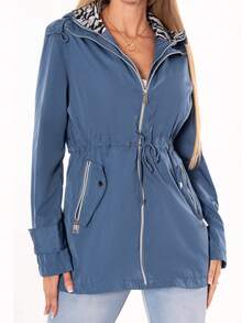 SUPER FASHION REPELLENT AND LINED TRENCH COAT - Blue - View 4