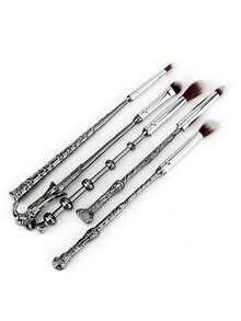 Set De 5 Brochas Harry Potter Para Ojo Metal Con Estuche