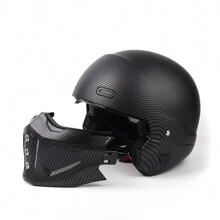 1pc Carbon Fiber Color Anti-Collision Motorcycle/Electric Bicycle Helmet With Removable Face Mask - Multicolor - View 6