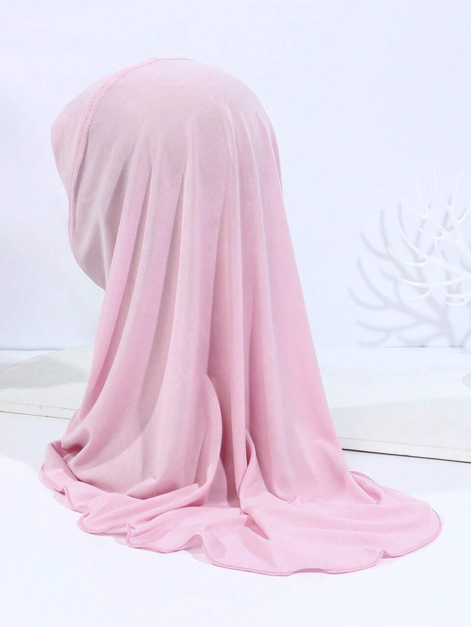 1pc Children's Pink Sunscreen & Warmth & Protective & Decorative Simple Hat Suitable For Outdoor Activities And Daily Use