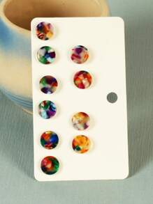 女性流行復古耳環套裝多樣式 - 彩色 - 查看 4