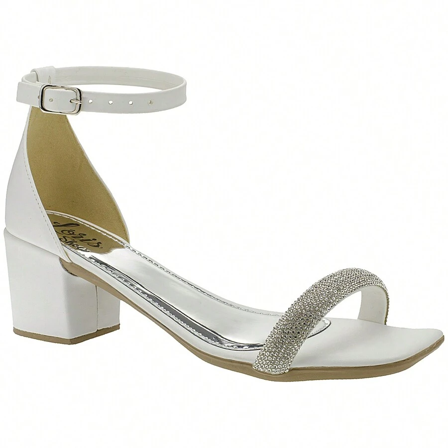 Women Heeled Sandals - White - View 1