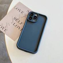 1入組平滑保護套適用於iphone15/15pro/15promax/12/12pro/12pmax/13/13pro/13pmax/14/14pro/14promax帶高精準度鏤空 - 藍色 - 查看 2