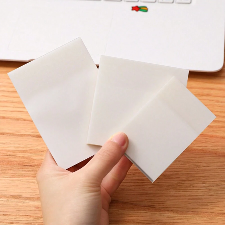 Simple Transparent Sticky Note Book For Students And Office Workers - Clear - View 1