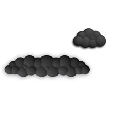 1套黑雲設計鍵盤腕托帶防滑底座,大尺寸,兼容電腦工作,8色可選,柔軟舒適,緩解手腕壓力 - 黑色 - 查看 8