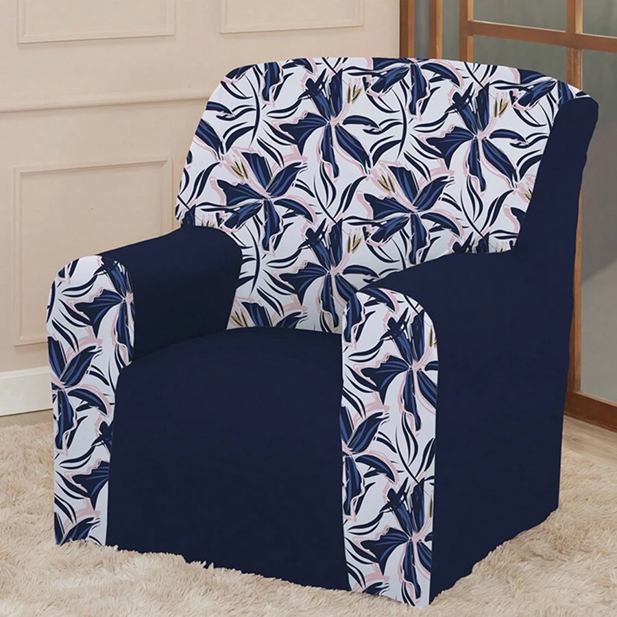 Sofa Cover Protector For Coladinha 1-Seater Dad Armchair Mixed Floral Print Loose - 軍綠色 - 查看 1