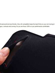 運動臂帶防汗跑步手臂袋健身運動手機保護殼帶鑰匙收納袋,適用於 Iphone X Xs,8 7 6 6s 8,7,6s,se,5s,5c,5,4s,4,galaxys9,s8,s7,s6 運動包,體育包,y2k未來主義極簡風格 - 黑色 - 查看 4