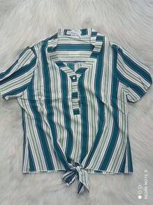 Women Blouses - 軍綠色 - 查看 1